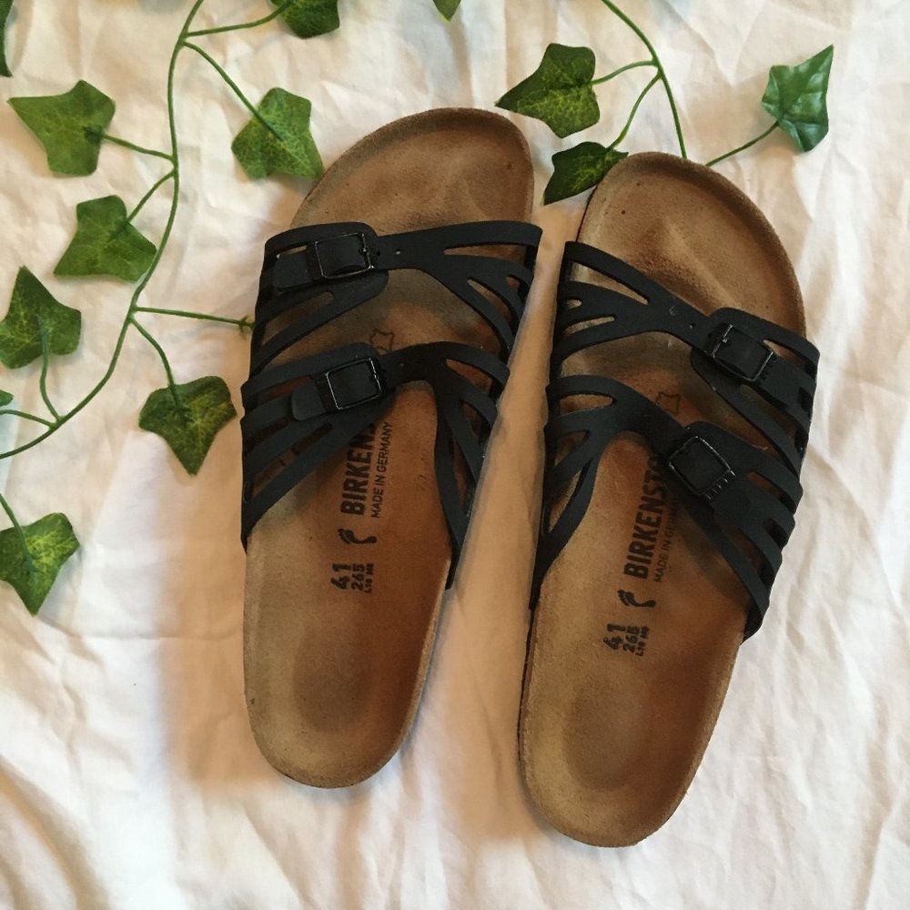 Black Birkenstock Granada Sandals LIKE NEW